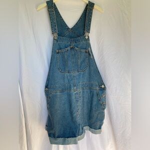 Old Navy Slouchy Jean Cut-Off Shortalls